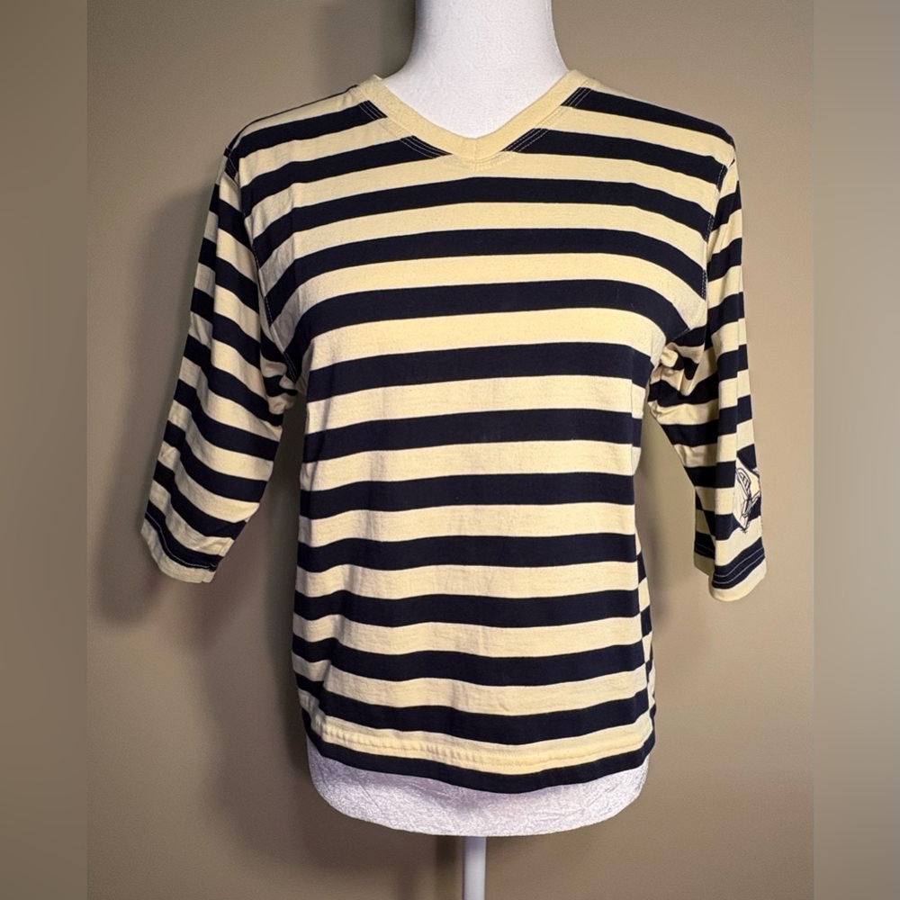 EUC Tee: Boxy, Polo-Style, AW Sport by Allyson Whitmore, Horizontal Stripes